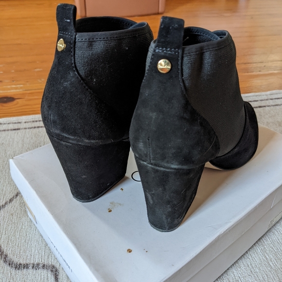 Calvin Klein Black Zella Suede Booties - Picture 6 of 11